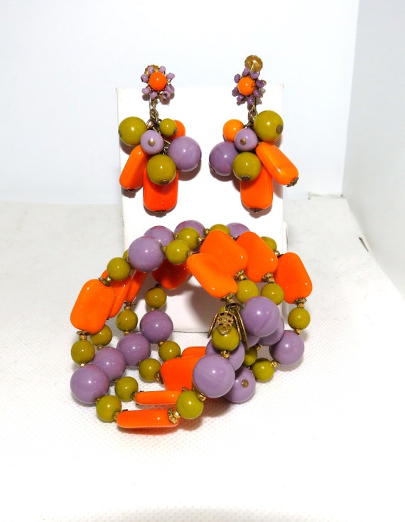 Miriam Haskell Memory Wire Bracelet and Adjustabl… - image 1