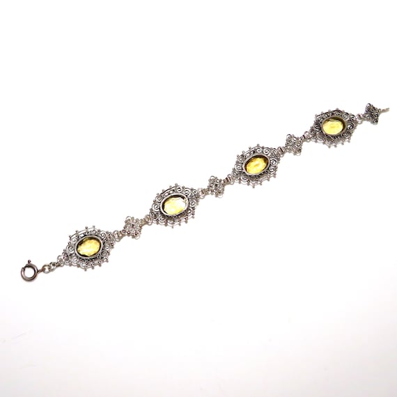 Antique 900 Silver Filigree and Citrine Necklace … - image 6