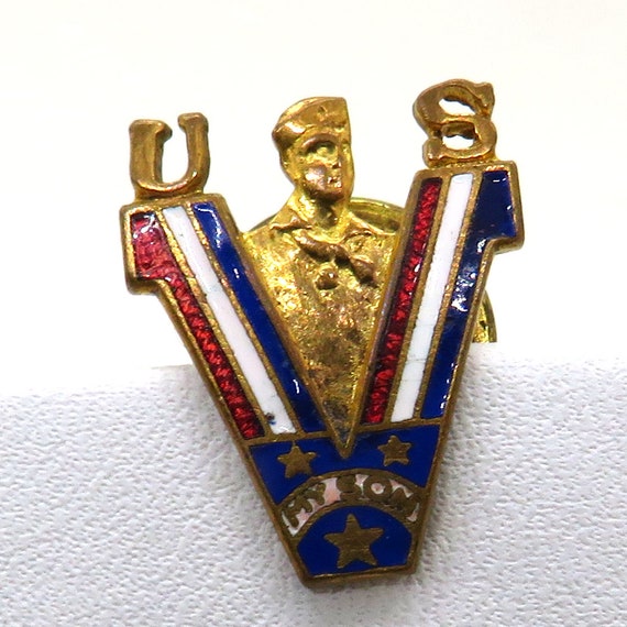 WWII "My Son" In Service Lapel Pin - image 3