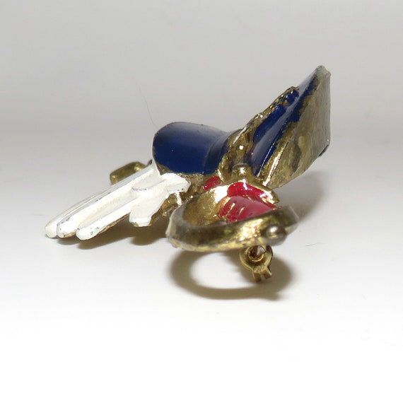 WWII Army Enamel Sweetheart Pin -  Cap, Gloves, a… - image 2