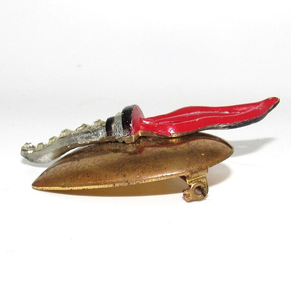 WWII ROTC Sweetheart Pin with Torch and Heart - image 4