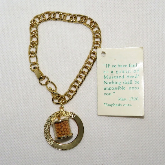925 Sterling Silver Vintage Encased Mustard Seed Teardrop Necklace 18