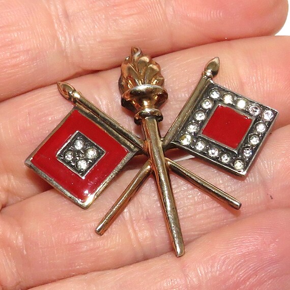 WWII Sterling Boucher Signal Corps Sweetheart Pin - M… - Gem