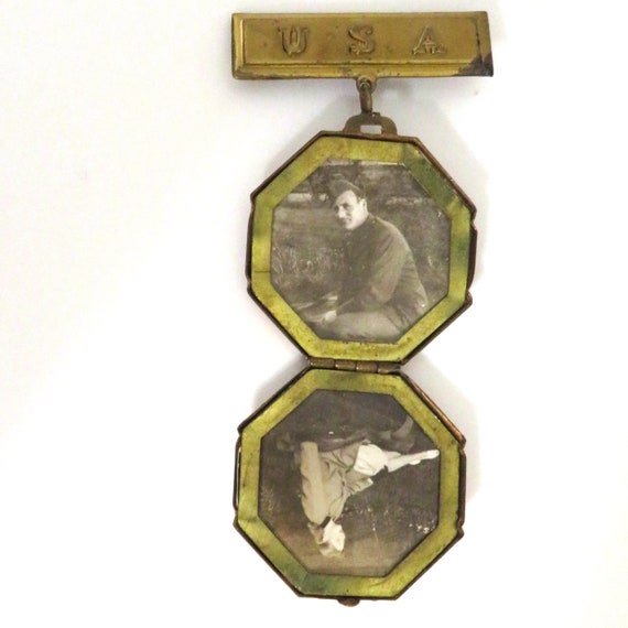 WWII Army Sweetheart Locket Pin - image 3