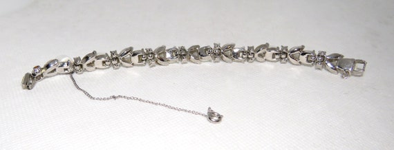 Trifari Rhinestone and "Pearl" Bracelet - image 3