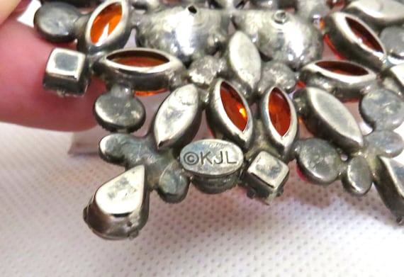 Kenneth Jay Lane Multi Color Rhinestone Snowflake… - image 4