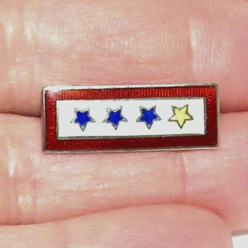 Kin In Service Pin WWII Sterling 4 Sons in Service Pin - 1 Gold Star Mother's Pin - Etsy