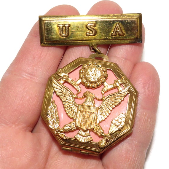 WWII Army Sweetheart Locket Pin