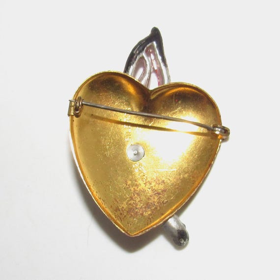 WWII ROTC Sweetheart Pin with Torch and Heart - image 8