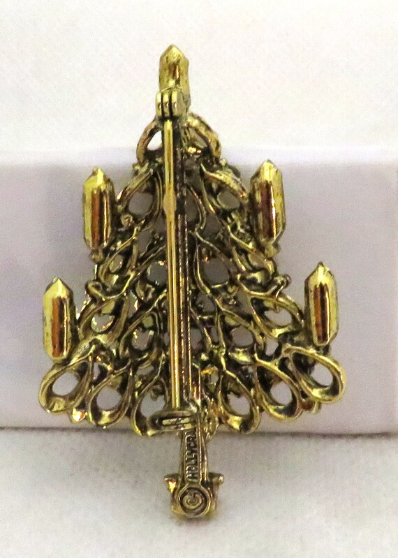 Hollycraft Christmas Tree Pin - image 4