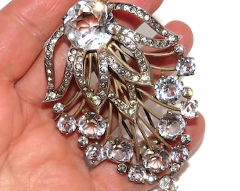 Sterling Eisenberg Original Fur Clip with Crystals and Rhinestones