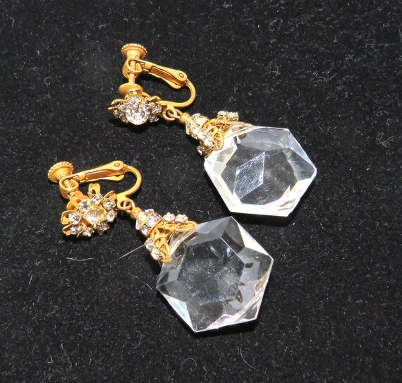 Miriam Haskell Plastic Crystal and Chain Necklace… - image 4