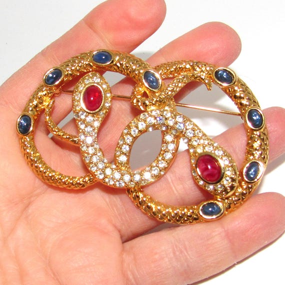 KJL for Avon Two Snakes Pin