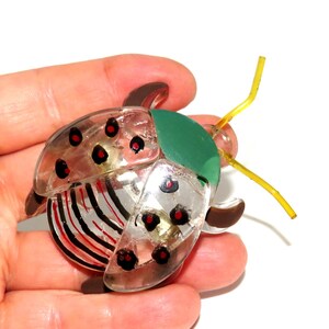 Vintage Lucite Beetle Pin