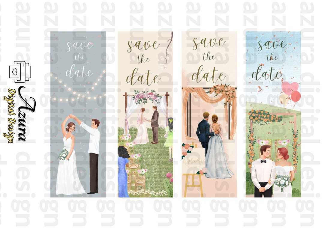 Printable Bookmarks for Wedding Pretty Bookmarks Gift for - Etsy