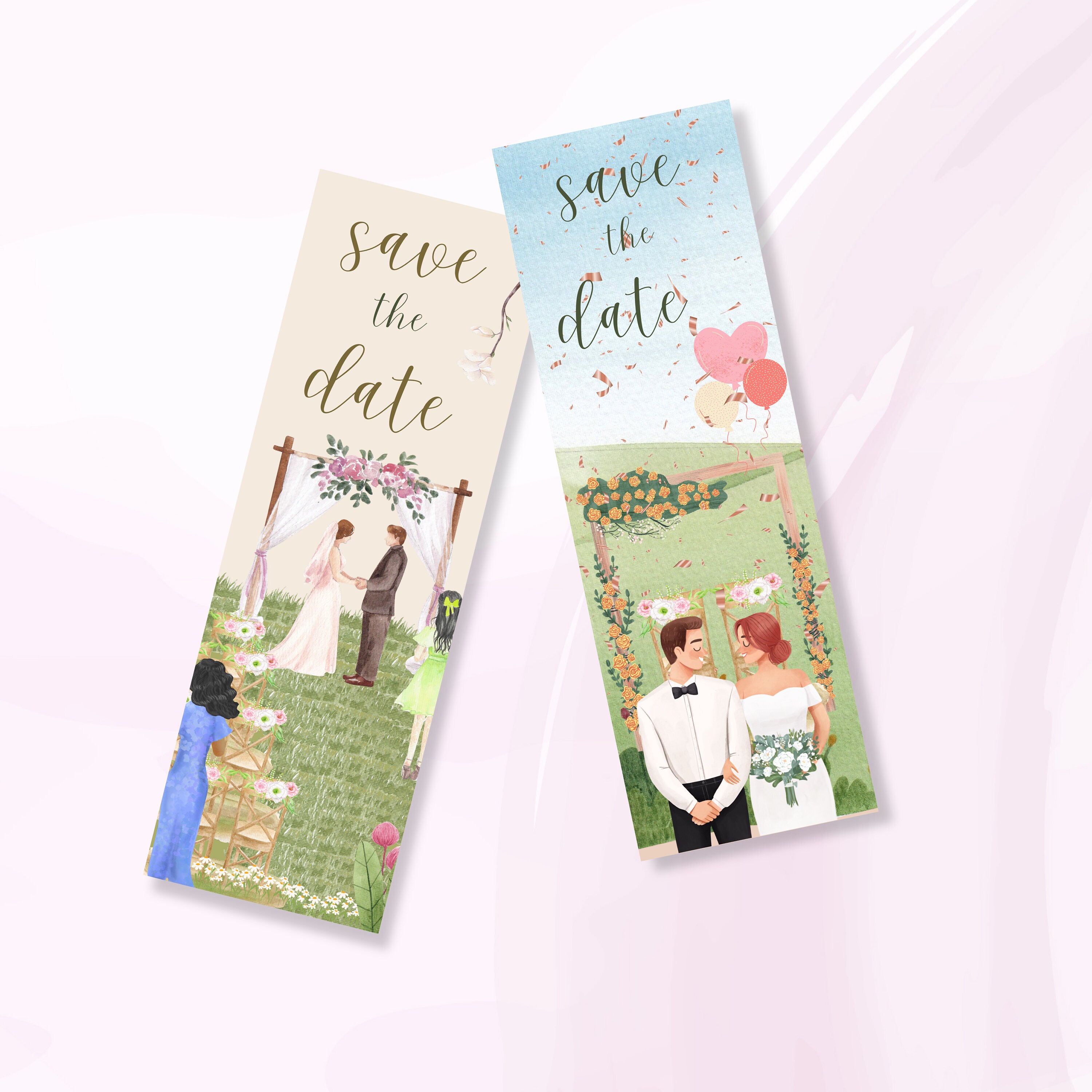 Printable Bookmarks for Wedding Pretty Bookmarks Gift for - Etsy