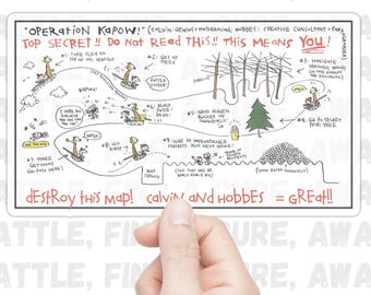 Sticker/autocollant Calvin et Hobbes