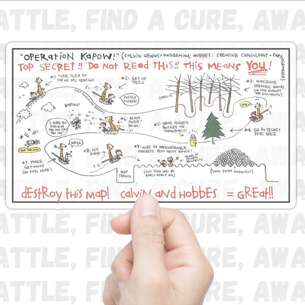 Naklejka/kalkomania Calvin i Hobbes