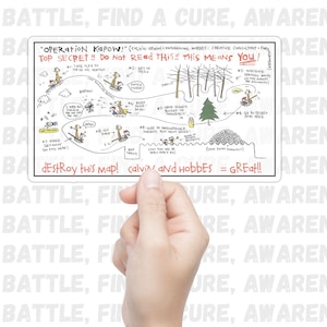 Calvin and Hobbes operation kapow Stickers: Heartwarming Cartoon Decals for Fans of Bill Watterson's Comic