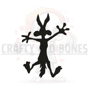 Wile E Coyote Splat-vinylsticker voor auto of raam, ideaal voor deuken