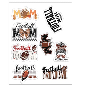 Vel stickers voetbalmoeder. Kisscut-stickers, geweldig voor Moederdag