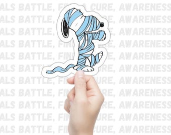Halloween Snoopy Mummy Sticker - Peanuts Gang Decal