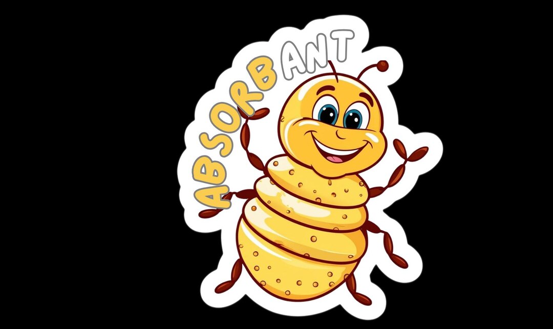 The Ant Cartoon ABSORBANT Sticker Great for Your Laptops, Mugs, Phones ...