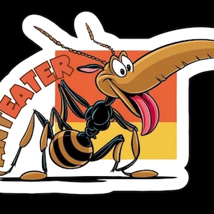 The Ant cartoon ANTEATER sticker great for your laptops, mugs, phones and more.
