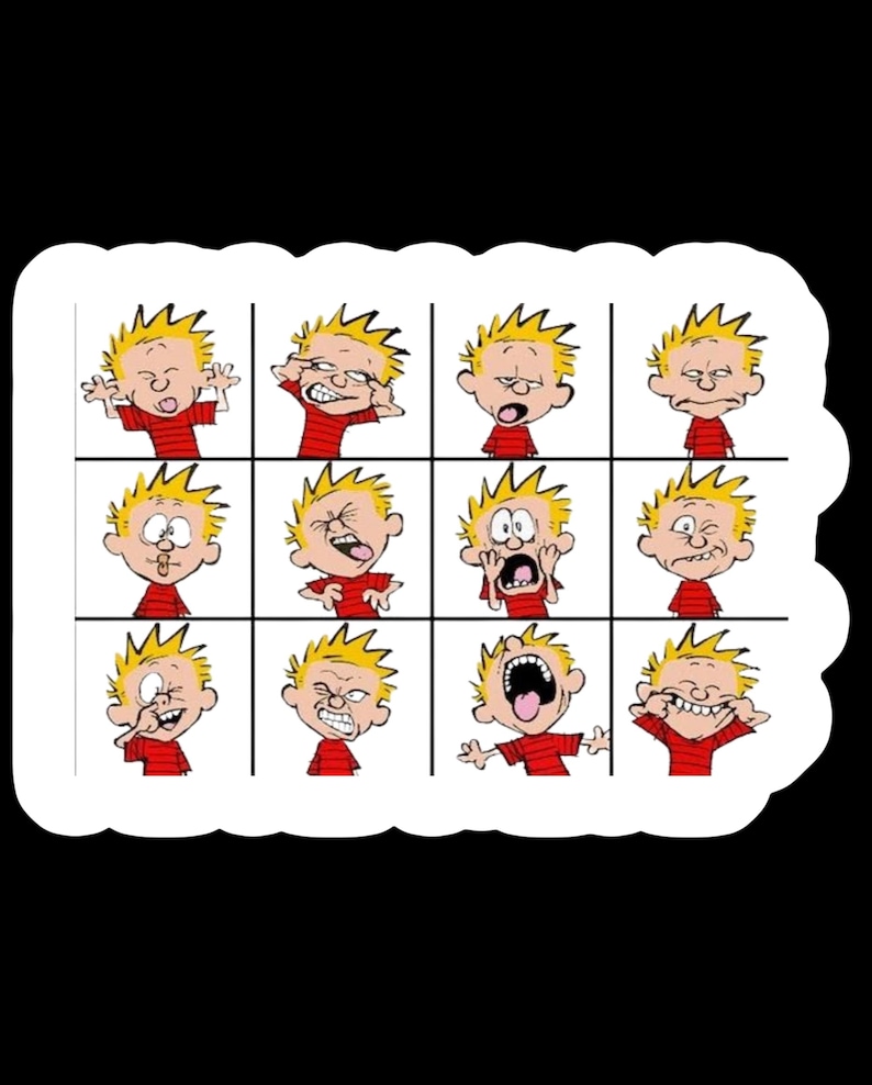 Calvin and Hobbes Cartoon Stickers: Nostalgic Comic Decal Set - Etsy
