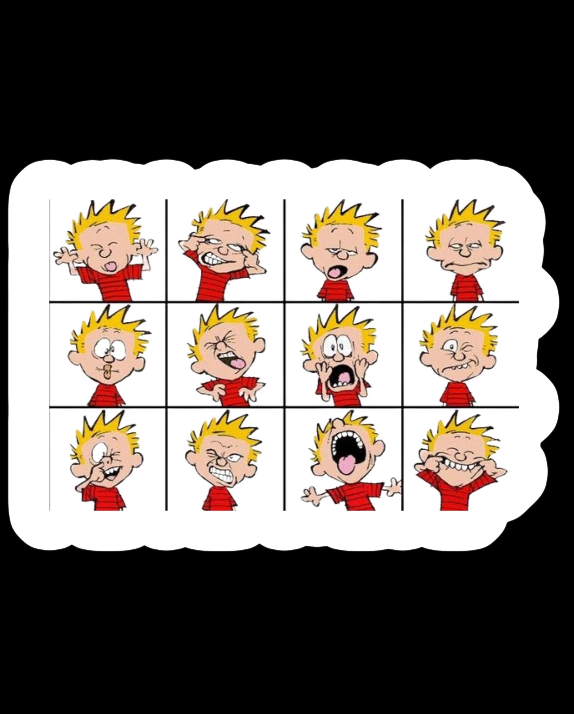 Calvin and Hobbes Cartoon Stickers: Nostalgic Comic Decal Set - Etsy