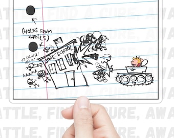 Calvin and Hobbes Tank Vinyl Sticker: Bill Watterson Comic Decal