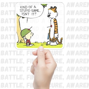 Calvin and Hobbes Dart Stickers: Heartwarming Cartoon Decals for Fans of Bill Watterson's Comic