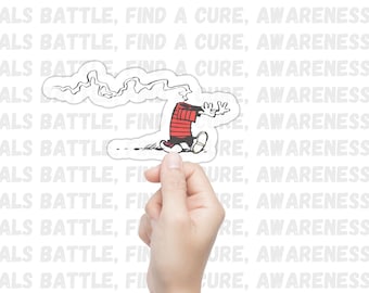 Calvin and Hobbes Funny Headless Sticker | Bill Watterson Comic Decal