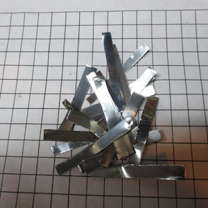 10g 99.9% Zinc Metal Strips Element Sample For Element Collection