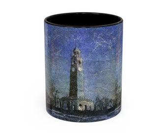 University of North Carolina (UNC) belltower Chapel Hill, NC UNC decor Tar Heels belltower Chapel Hill artwork Accent Coffee Mug (11, 15oz)