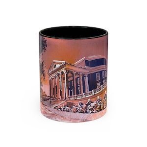 University of Virginia Rotunda watercolor landscape painting college decor fine art for house unique gift Accent Coffee Mug (11, 15oz)