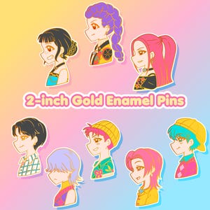 PRE-ORDER Hunters and Demons KPOP Stars Hard Enamel Pins