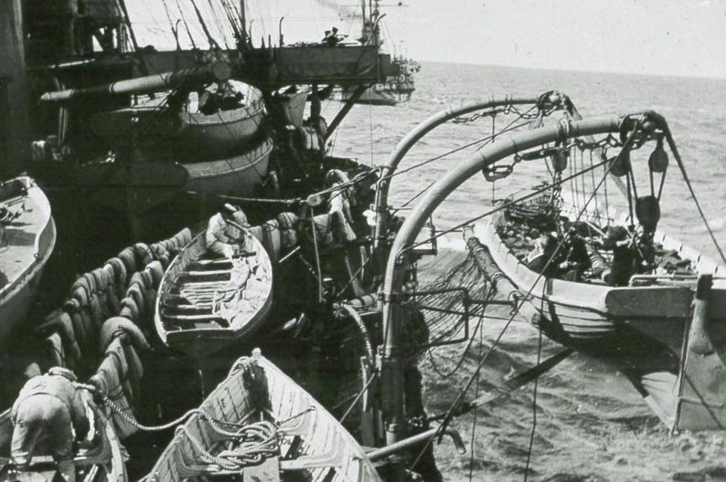 Davit Ropes Boat Ship Model Lifeboat Davit (jib), 45mm, Set of 4 - Etsy