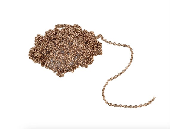 Ship Model Anchor Chain, Brass, 12 Links Per Inch. Model ship building part.