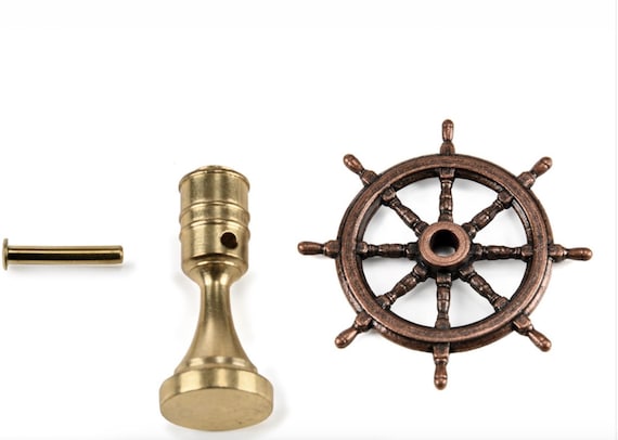 Ship Model Ship's Wheel Bronze 30 mm with  Brass Stand