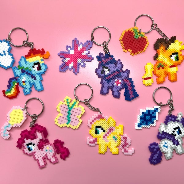 My Little Pony Perler Bead Keychain - Magnet