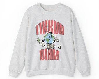 Tikkun Olam Adults Unisex Heavy Blend™ Crewneck Sweatshirt, Multi Colors