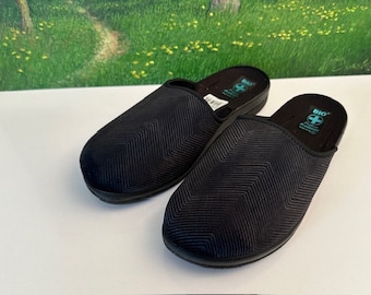 Men's Slippers in Black made in Poland BIO Adanex size 6, 8, 9