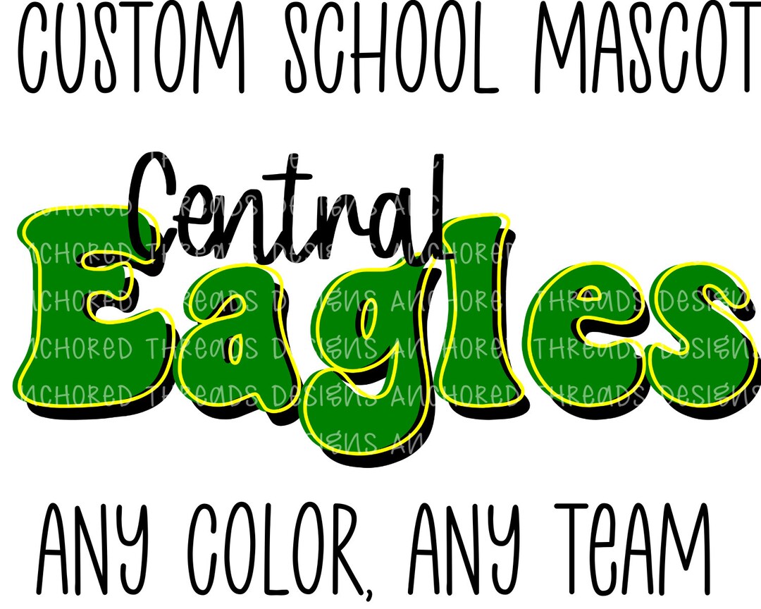 CUSTOM Team Mascot Team Mascot PNG Sports Mascot School Etsy