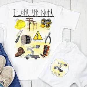 Lineman DIGITAL DOWNLOAD - Lineman Design - Line Life Kids PNG - Kids Lineman shirt- Front Back Design