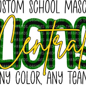 CUSTOM Team Mascot - Team Mascot PNG - Sports Mascot - School Name - School Spirit - Team Name - Basketball - Football - Cheer - Baseball