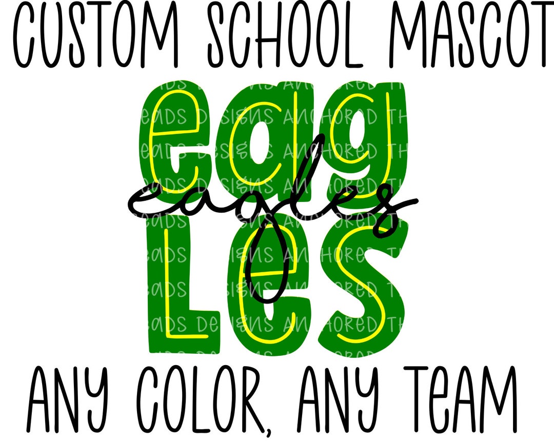 CUSTOM Team Mascot Team Mascot PNG Sports Mascot School Name School