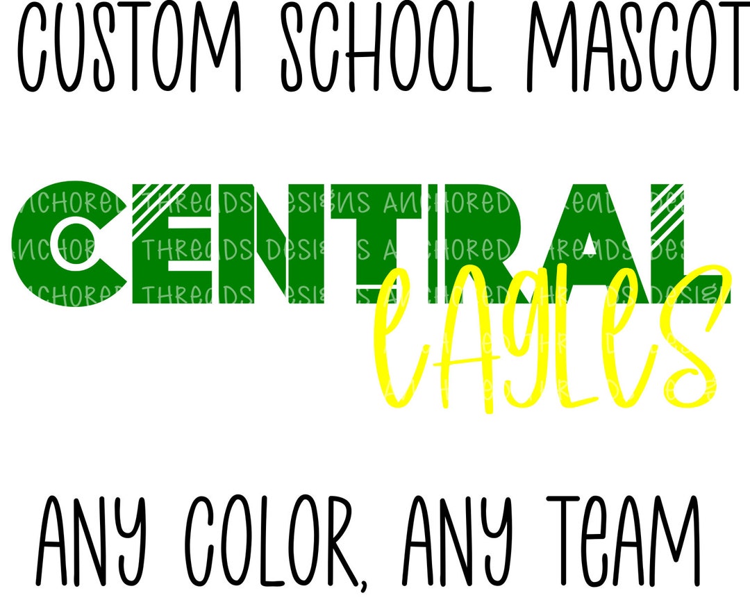CUSTOM Team Mascot Team Mascot PNG Sports Mascot School Name School