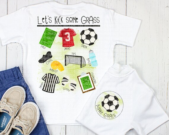 Soccer DIGITAL DOWNLOAD - Soccer Design - Soccer Kids PNG - Soccer shirt- Front Back Design