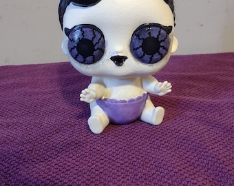 Ooak Hand Painted Creepy Goth LOL Big B.B. Doll 7"